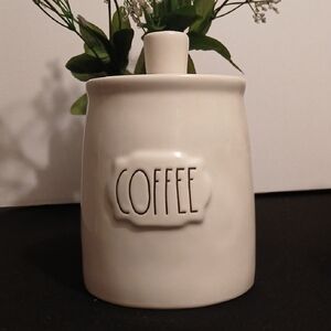 Rae Dunn Cream Ceramic Coffee Canister NWT
